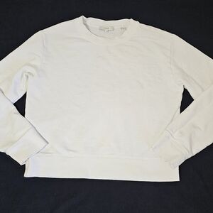 Vince White Cropped Crewneck Sweater – Women’s M